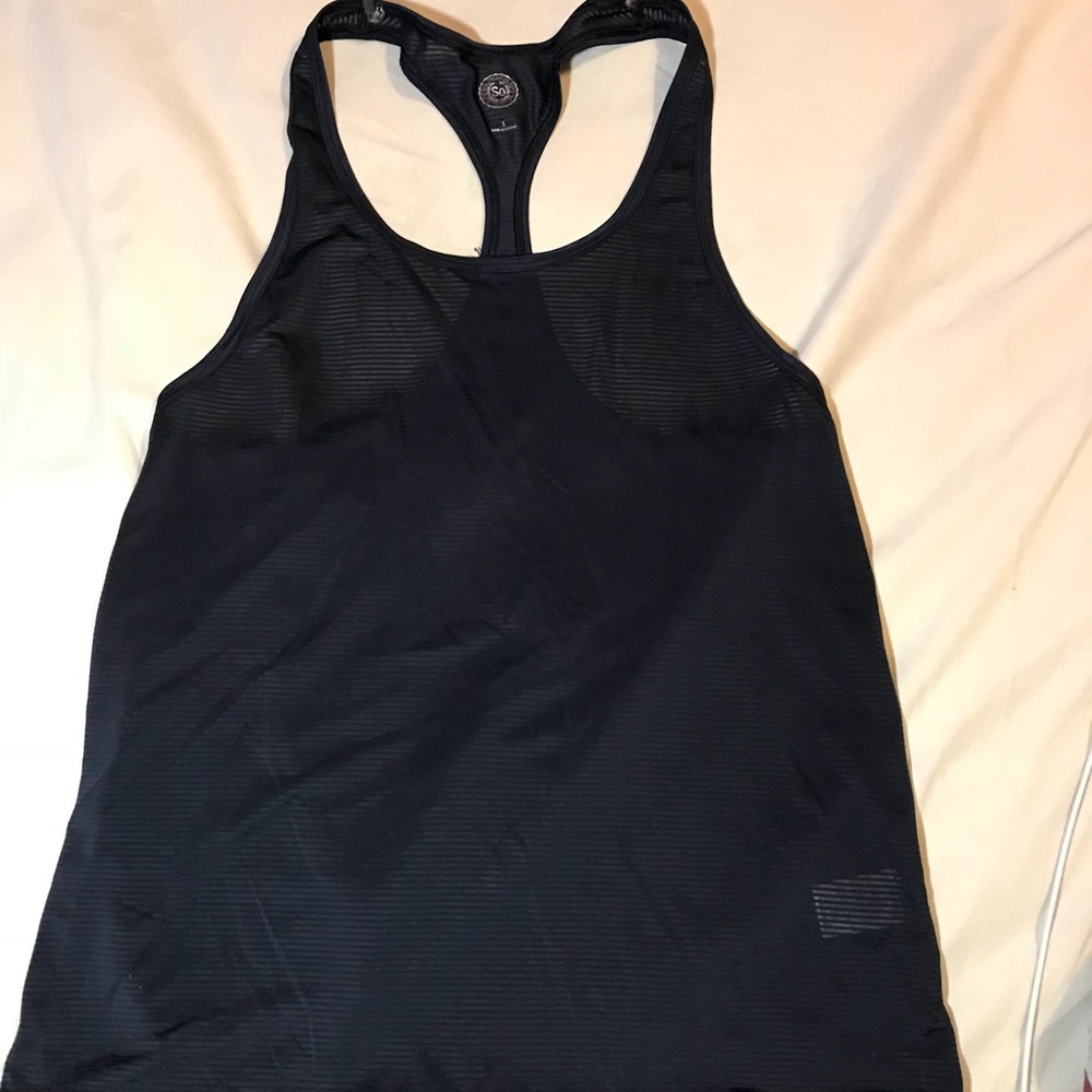 2X WORK OUT TOPS BLACK AND BLUE